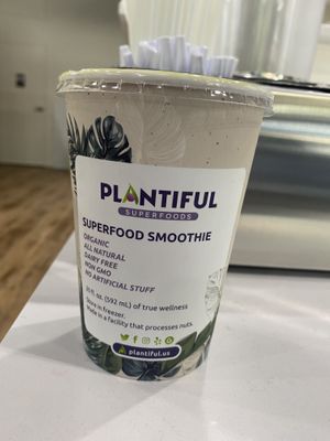 Greenology smoothie  at Plantiful Superfoods in Seattle