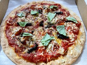 Classic Italian pizza   at Plantiful Superfoods in Seattle