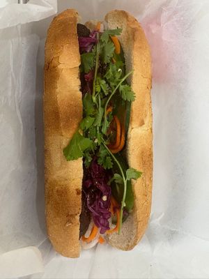 Bahn mi at Plantiful Superfoods in Seattle