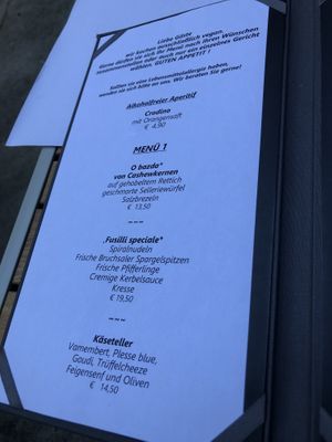menu at Körle und Adam in Stuttgart