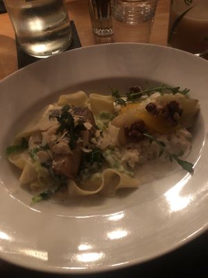 Mixed main ❤️ Fennel Risotto and cabbage pear pasta   at Körle und Adam in Stuttgart