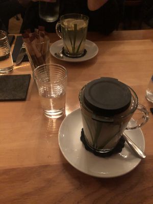 Yogi tea, lemon tea and water   at Körle und Adam in Stuttgart