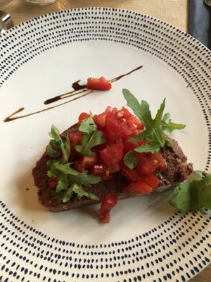 Crostini with olive pesto   at Körle und Adam in Stuttgart