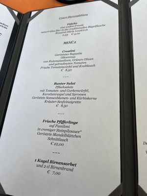 Menu  at Körle und Adam in Stuttgart