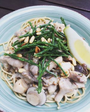 mushroom seaweed pasta   at Körle und Adam in Stuttgart