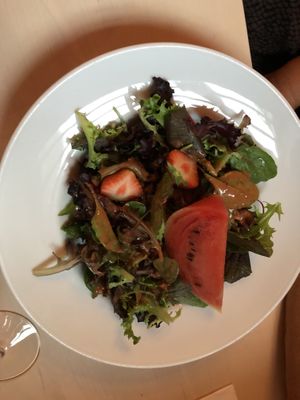 salad with strawberries and melone at Körle und Adam in Stuttgart