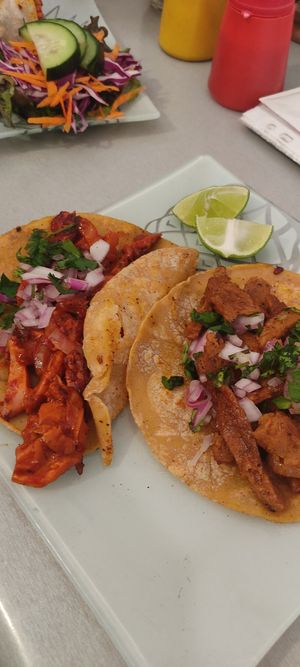 Two different kinds of Tacos, each 18 pesos?! at Casa Onca Centro in Aguascalientes