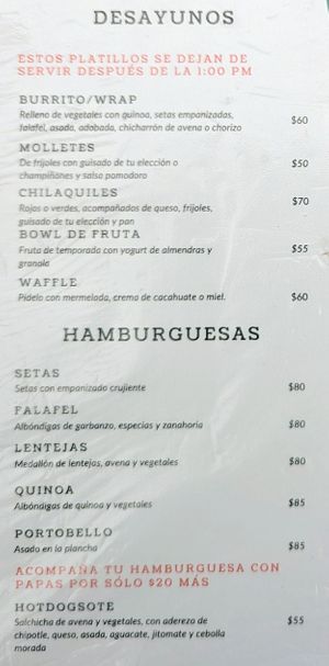 Menu 1 of 8, April 2023 at Casa Onca Centro in Aguascalientes