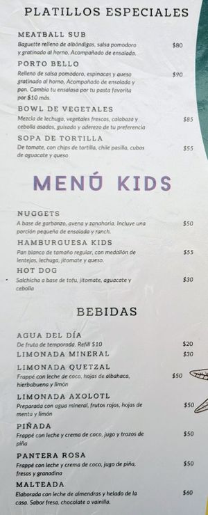 Menu 4 of 8, April 2023 at Casa Onca Centro in Aguascalientes