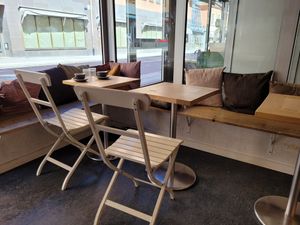 Indoor seating at Arrenius & Company in Uppsala