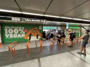 Queuing  at Burger King in Vienna