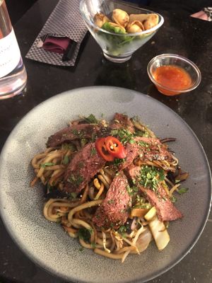 drunken udon  at Umami Vegan Cuisine in Biel