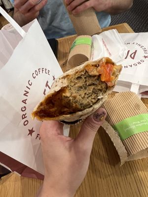 Vegan meatball wrap   at LCY - Pret A Manger - Gate 3 in East London