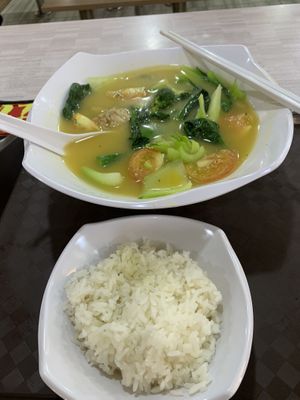Pumpkin soup base  at Green Planet Vegetarian 绿星蔬菜馆 in North Singapore