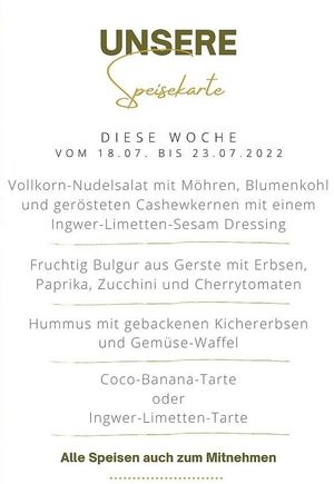 Beispiel Wochenkarte at Terra Madre in Muhlheim Am Main