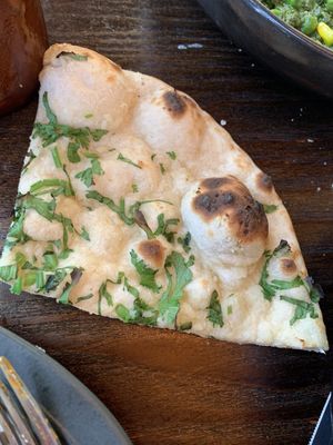 Coriander naan (not on menu but you can ask for it to be made vegan)  at Zaazu in Tamworth