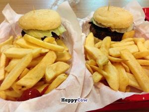 Burger and Fries at M.O.B. - Cite de la Mode in Paris