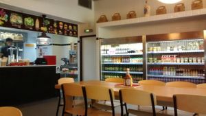 Inside - counter at M.O.B. - Cite de la Mode in Paris