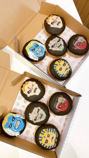 Donuts personalizados do Iron Maiden at Ziggy Star Donuts in Sao Paulo