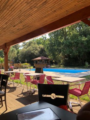 Vieuw from the terras at Bio Ferme in Les Mathes