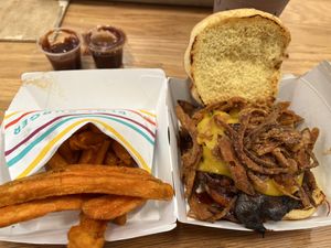 Mushroom barbecue bacon burger   at PLNT Burger - NoMad in New York City