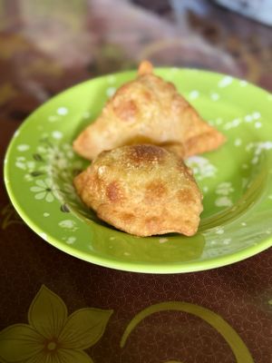 Vegetable samosas   at Jamil Zahid in Vientiane