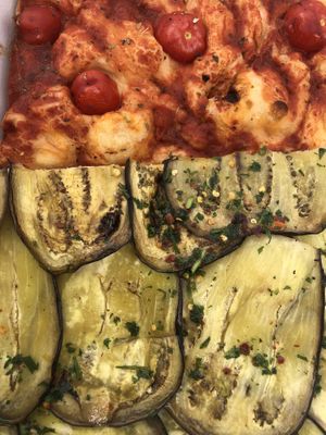 Vegan slices - two options the day we visited   at Alice Pizza in Milan