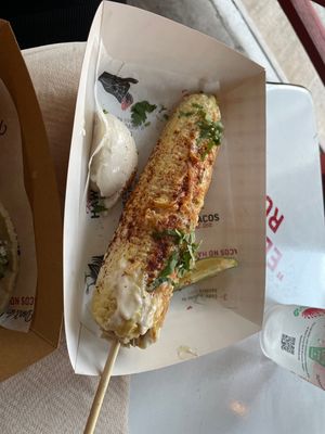 Vegan elote  at Taqueria El Gallo Rosa in Honolulu