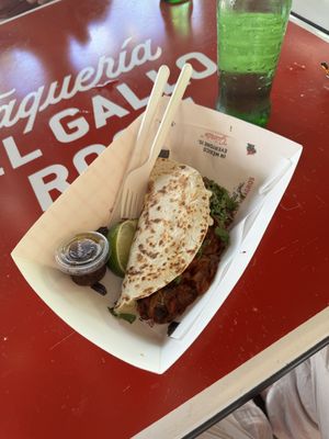 Mushroom quesadilla  at Taqueria El Gallo Rosa in Honolulu