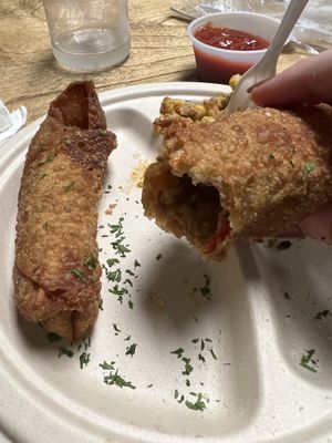 Vegan Philly egg roll   at The Herbal Farmercy in Greenville