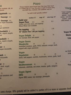 Vegan Pizza at Pizza Heaven Bistro in Phoenix