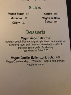 Vegan Desserts at Pizza Heaven Bistro in Phoenix