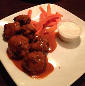 vegan Veggieballs in buffalo sauce, w/ carrot sticks & vegan ranch  at Pizza Heaven Bistro in Phoenix
