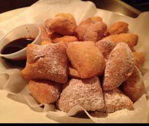 vegan Angel Bites w/ chocolate dipping sauce at Pizza Heaven Bistro in Phoenix