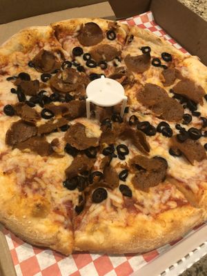 Peppafoni and olive pizza  at Pizza Heaven Bistro in Phoenix