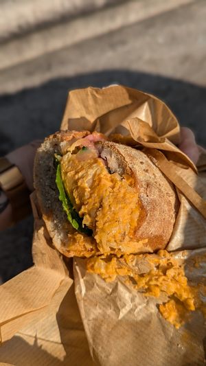 Vegan sandwich at ARKET Café in Stockholm