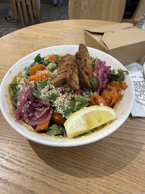 Roasted carrot salad (Vegan / 120kr)  at ARKET Café in Stockholm