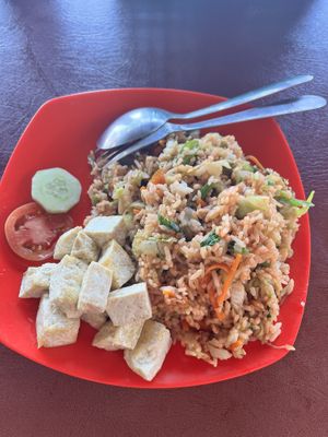 Fried rice,( specify no egg) and tofu   at Erna Warung in Karangasem