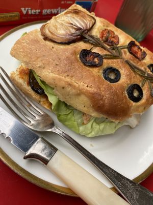 Focaccia sandwich (ask without feta)   at Kneading Peace in Malacca