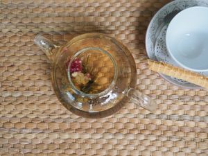 A selection of loose leaf tea.  (RM 15.00 for 3 mugs) at Kneading Peace in Malacca