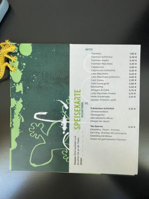 Speise/Getränkekarte  at Café GeQo in Munich