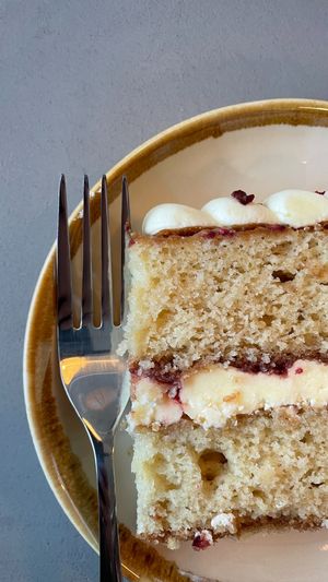 Vegan Victoria Sponge Cake at Heaphys in Glastonbury