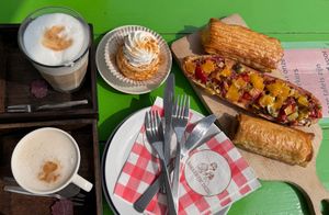 Liked everything except the cream „pastry“, which was just… Cream. 😂  at De Vegan Bakker in Heusden