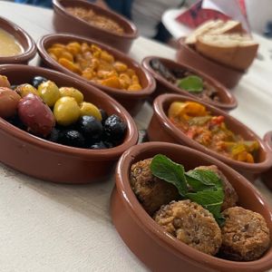 Plant based tapas  at World Storytelling Cafe in Marrakech