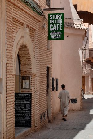 Entrance on Soul Al Fassis  at World Storytelling Cafe in Marrakech
