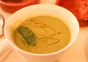courgette soup at World Storytelling Cafe in Marrakech