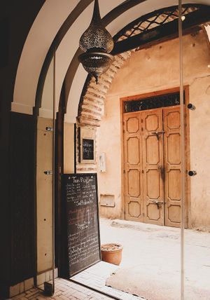 entrance at World Storytelling Cafe in Marrakech