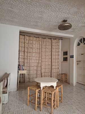 Interior (upstairs) at World Storytelling Cafe in Marrakech