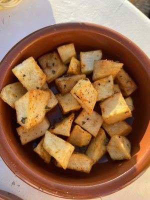 Herby Diced Potatoes   at World Storytelling Cafe in Marrakech