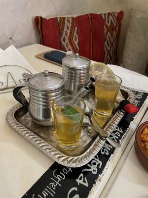 Mint tea  at World Storytelling Cafe in Marrakech